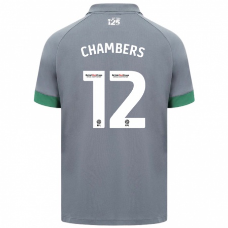 Kandiny Lapset Calum Chambers #12 Tummanharmaa Vieraspaita 2024/25 Lyhythihainen Paita T-Paita