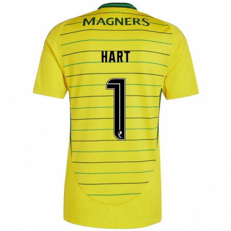 Kandiny Lapset Joe Hart #1 Keltainen Vieraspaita 2024/25 Lyhythihainen Paita T-Paita