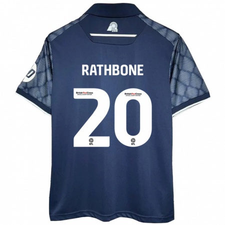 Kandiny Lapset Ollie Rathbone #20 Musta Vieraspaita 2024/25 Lyhythihainen Paita T-Paita