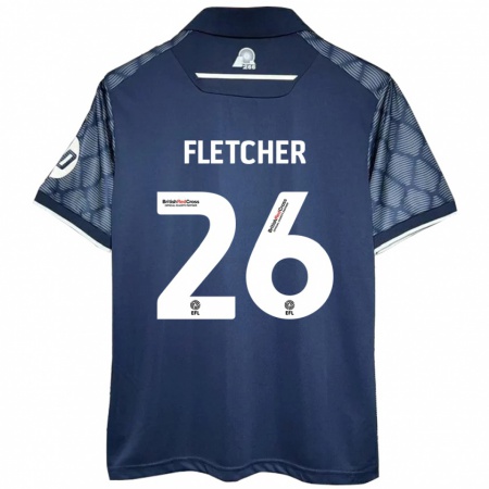 Kandiny Lapset Steven Fletcher #26 Musta Vieraspaita 2024/25 Lyhythihainen Paita T-Paita