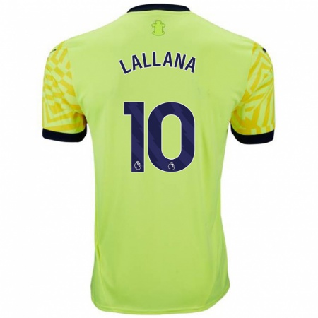 Kandiny Lapset Adam Lallana #10 Keltainen Vieraspaita 2024/25 Lyhythihainen Paita T-Paita