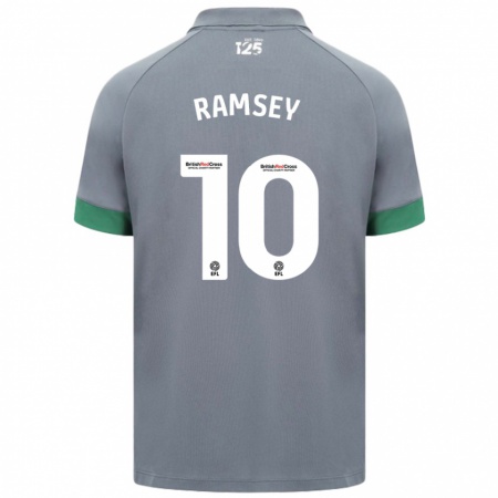 Kandiny Miesten Aaron Ramsey #10 Tummanharmaa Vieraspaita 2024/25 Lyhythihainen Paita T-Paita