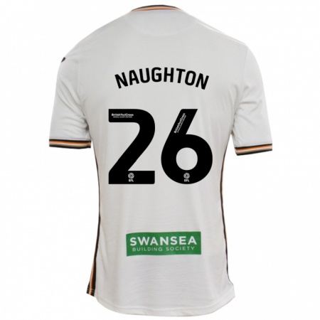 Kandiny Naisten Kyle Naughton #26 Valkoinen Kotipaita 2024/25 Lyhythihainen Paita T-Paita