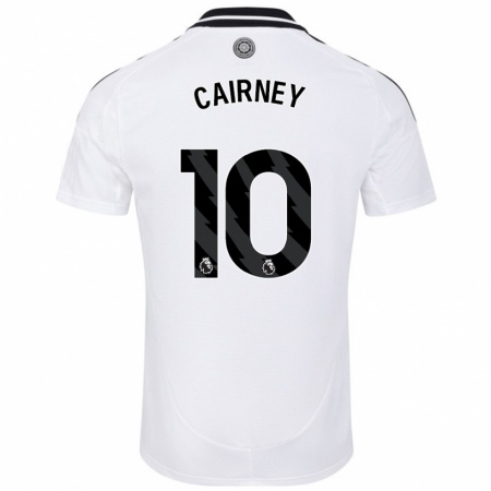 Kandiny Naisten Tom Cairney #10 Valkoinen Kotipaita 2024/25 Lyhythihainen Paita T-Paita