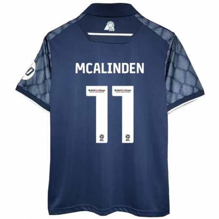 Kandiny Naisten Liam Mcalinden #11 Musta Vieraspaita 2024/25 Lyhythihainen Paita T-Paita