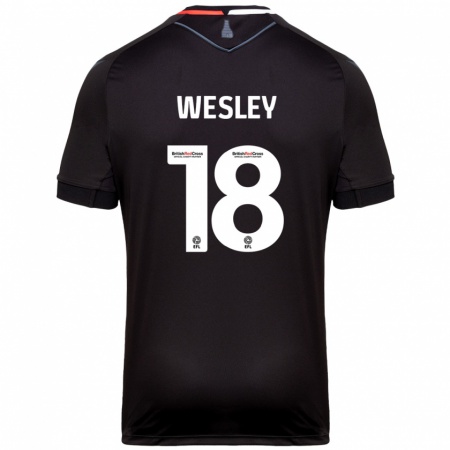 Kandiny Naisten Wesley Moraes #18 Musta Vieraspaita 2024/25 Lyhythihainen Paita T-Paita