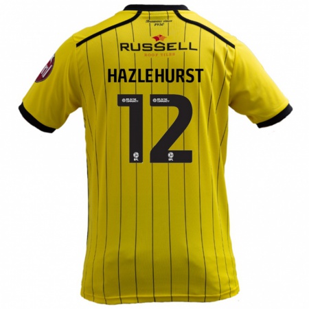 Kandiny Lapset Jack Hazlehurst #12 Keltainen Kotipaita 2024/25 Lyhythihainen Paita T-Paita