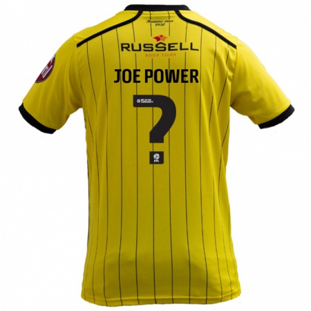 Kandiny Lapset John Joe Power #0 Keltainen Kotipaita 2024/25 Lyhythihainen Paita T-Paita