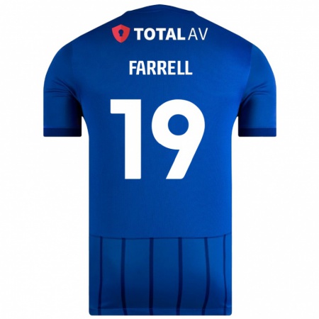 Kandiny Lapset Jacob Farrell #19 Sininen Kotipaita 2024/25 Lyhythihainen Paita T-Paita