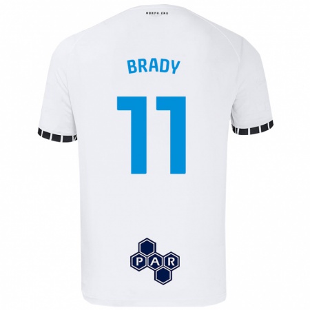 Kandiny Lapset Robbie Brady #11 Valkoinen Kotipaita 2024/25 Lyhythihainen Paita T-Paita