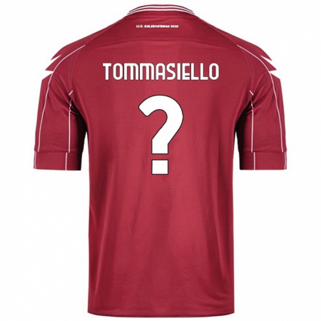 Kandiny Lapset Francesco Tommasiello #0 Burgundia Kotipaita 2024/25 Lyhythihainen Paita T-Paita