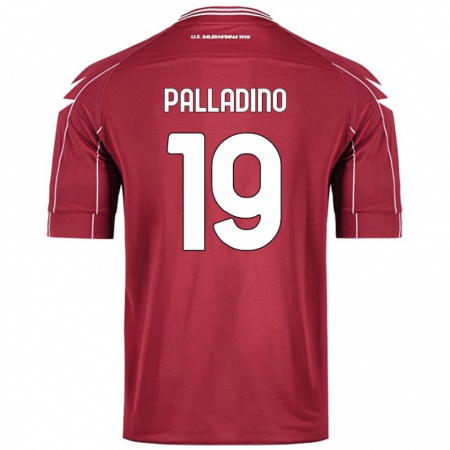 Kandiny Lapset Alfonso Palladino #19 Burgundia Kotipaita 2024/25 Lyhythihainen Paita T-Paita