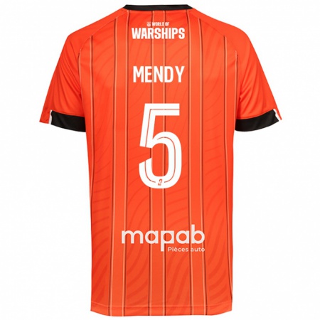 Kandiny Lapset Benjamin Mendy #5 Oranssi Kotipaita 2024/25 Lyhythihainen Paita T-Paita