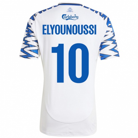 Kandiny Lapset Mohamed Elyounoussi #10 Valkoinen Taivaansininen Kotipaita 2024/25 Lyhythihainen Paita T-Paita