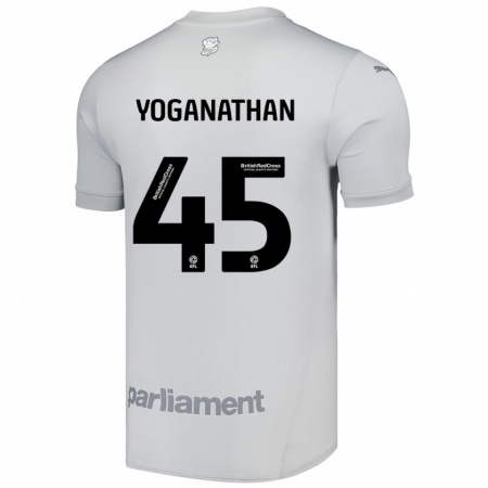 Kandiny Lapset Vimal Yoganathan #45 Hopeanharmaa Vieraspaita 2024/25 Lyhythihainen Paita T-Paita