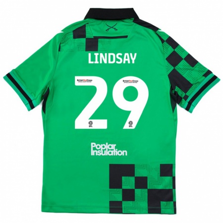 Kandiny Lapset Jamie Lindsay #29 Vihreä Musta Vieraspaita 2024/25 Lyhythihainen Paita T-Paita