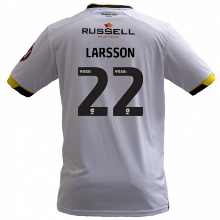 Kandiny Lapset Julian Larsson #22 Valkoinen Vieraspaita 2024/25 Lyhythihainen Paita T-Paita