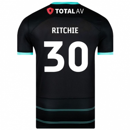 Kandiny Lapset Matt Ritchie #30 Musta Vieraspaita 2024/25 Lyhythihainen Paita T-Paita