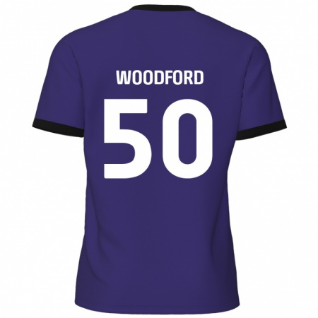 Kandiny Lapset Max Woodford #50 Violetti Vieraspaita 2024/25 Lyhythihainen Paita T-Paita