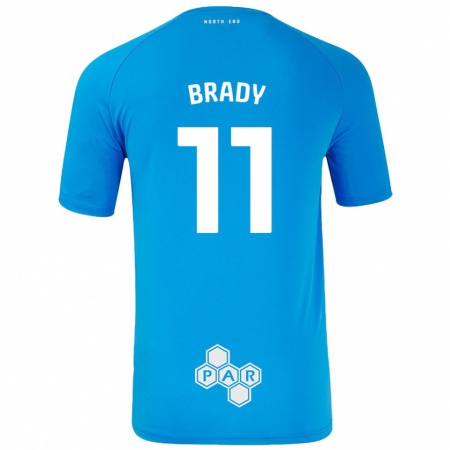 Kandiny Lapset Robbie Brady #11 Taivaansininen Vieraspaita 2024/25 Lyhythihainen Paita T-Paita