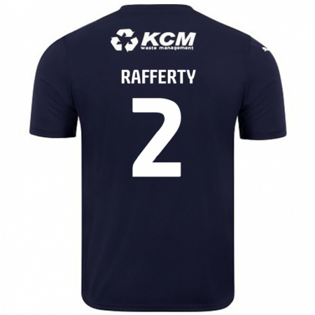 Kandiny Lapset Joe Rafferty #2 Tummansininen Vieraspaita 2024/25 Lyhythihainen Paita T-Paita