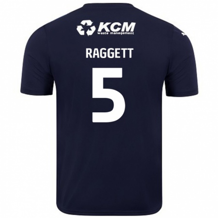 Kandiny Lapset Sean Raggett #5 Tummansininen Vieraspaita 2024/25 Lyhythihainen Paita T-Paita