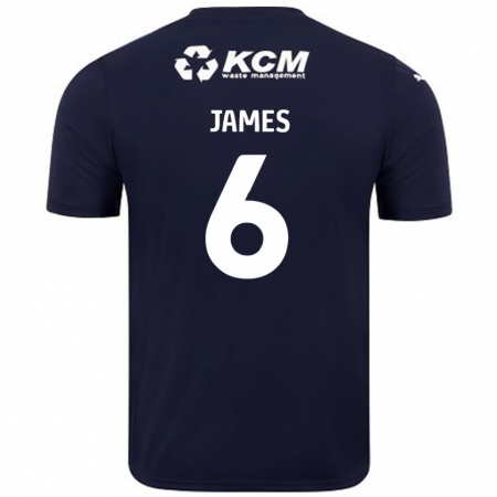 Kandiny Lapset Reece James #6 Tummansininen Vieraspaita 2024/25 Lyhythihainen Paita T-Paita