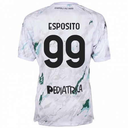 Kandiny Lapset Sebastiano Esposito #99 Harmaa Vieraspaita 2024/25 Lyhythihainen Paita T-Paita