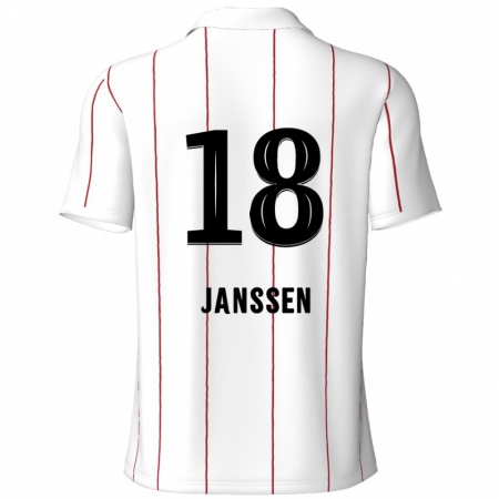 Kandiny Lapset Vincent Janssen #18 Valkoinen Musta Vieraspaita 2024/25 Lyhythihainen Paita T-Paita