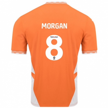 Kandiny Miesten Albie Morgan #8 Oranssi Valkoinen Kotipaita 2024/25 Lyhythihainen Paita T-Paita