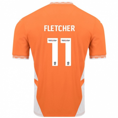 Kandiny Miesten Ashley Fletcher #11 Oranssi Valkoinen Kotipaita 2024/25 Lyhythihainen Paita T-Paita