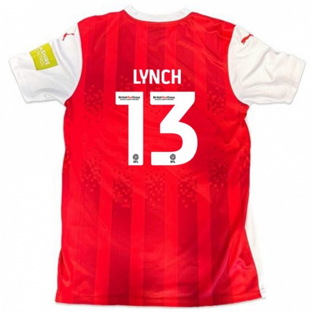 Kandiny Miesten Jay Lynch #13 Punainen Valkoinen Kotipaita 2024/25 Lyhythihainen Paita T-Paita