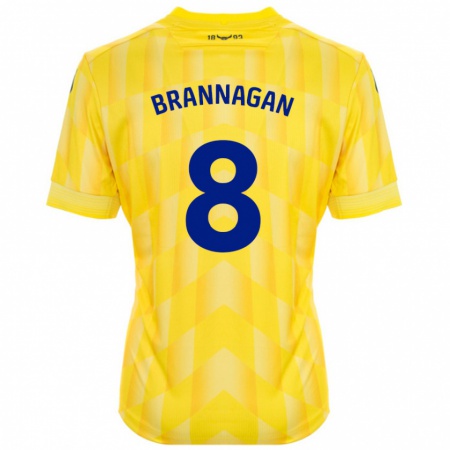 Kandiny Miesten Cameron Brannagan #8 Keltainen Kotipaita 2024/25 Lyhythihainen Paita T-Paita