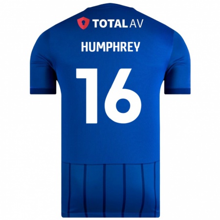 Kandiny Miesten Ella Humphrey #16 Sininen Kotipaita 2024/25 Lyhythihainen Paita T-Paita