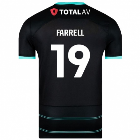 Kandiny Miesten Jacob Farrell #19 Musta Vieraspaita 2024/25 Lyhythihainen Paita T-Paita