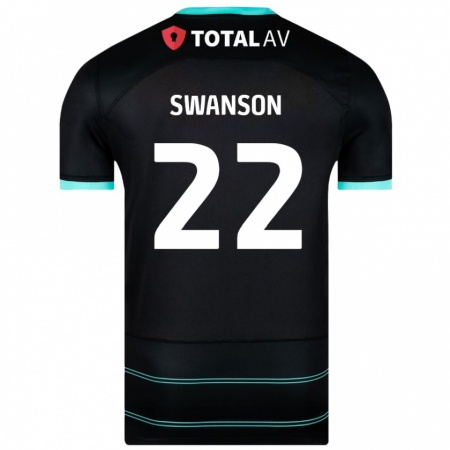 Kandiny Miesten Zak Swanson #22 Musta Vieraspaita 2024/25 Lyhythihainen Paita T-Paita