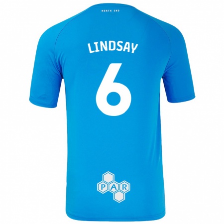 Kandiny Miesten Liam Lindsay #6 Taivaansininen Vieraspaita 2024/25 Lyhythihainen Paita T-Paita