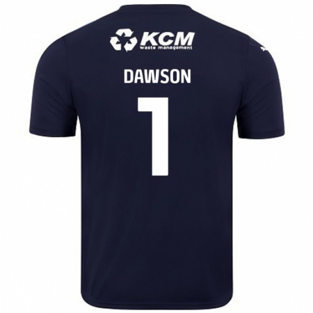 Kandiny Miesten Cameron Dawson #1 Tummansininen Vieraspaita 2024/25 Lyhythihainen Paita T-Paita