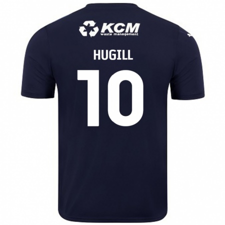 Kandiny Miesten Jordan Hugill #10 Tummansininen Vieraspaita 2024/25 Lyhythihainen Paita T-Paita