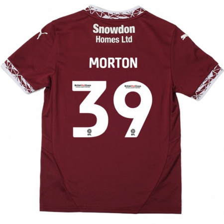 Kandiny Naisten Callum Morton #39 Burgundia Kotipaita 2024/25 Lyhythihainen Paita T-Paita