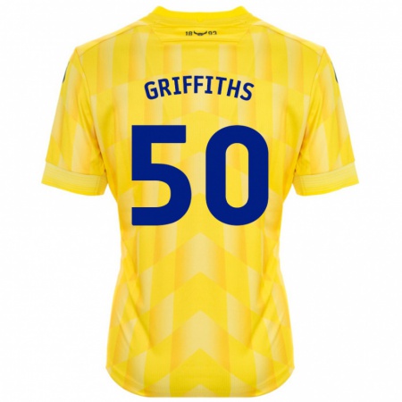 Kandiny Naisten Louis Griffiths #50 Keltainen Kotipaita 2024/25 Lyhythihainen Paita T-Paita