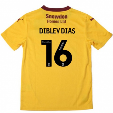 Kandiny Naisten Matt Dibley-Dias #16 Oranssi Burgundy Vieraspaita 2024/25 Lyhythihainen Paita T-Paita