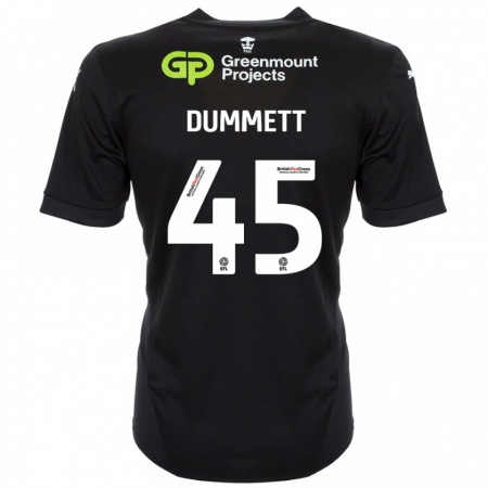 Kandiny Lapset Paul Dummett #45 Musta Vieraspaita 2024/25 Lyhythihainen Paita T-Paita