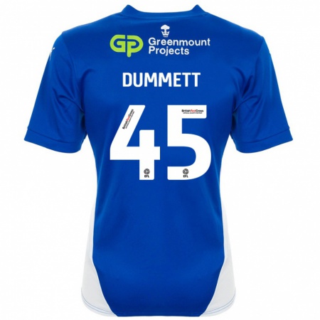 Kandiny Miesten Paul Dummett #45 Sininen Valkoinen Kotipaita 2024/25 Lyhythihainen Paita T-Paita