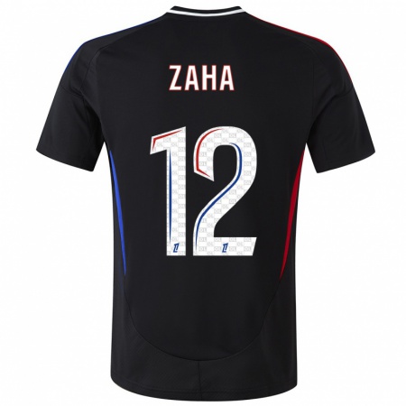 Kandiny Miesten Wilfried Zaha #12 Musta Vieraspaita 2024/25 Lyhythihainen Paita T-Paita