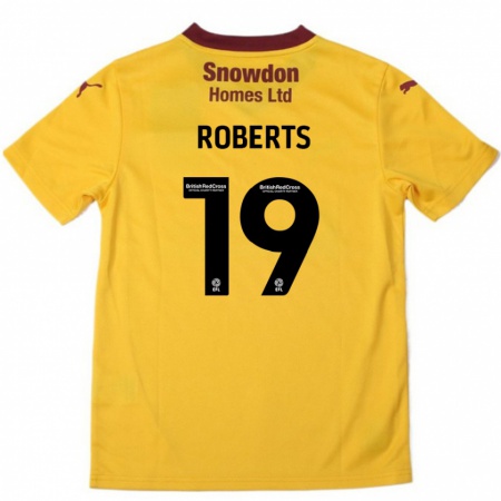 Kandiny Miesten Tyler Roberts #19 Oranssi Burgundy Vieraspaita 2024/25 Lyhythihainen Paita T-Paita